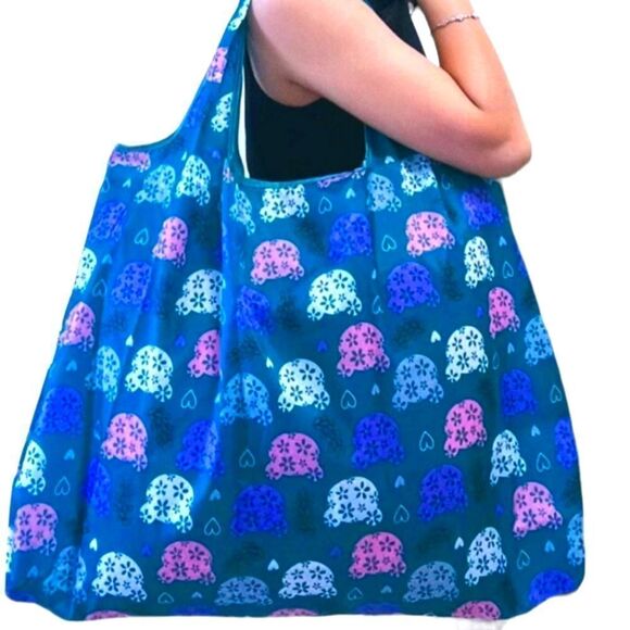 Colorful Flower and Heart Tote - Picture 1 of 6